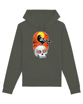 Halloween Pumpkin And Black Crow Khaki