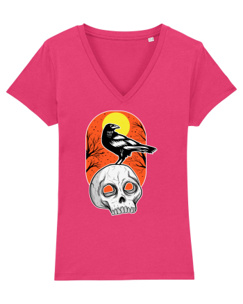 Halloween Pumpkin And Black Crow Raspberry