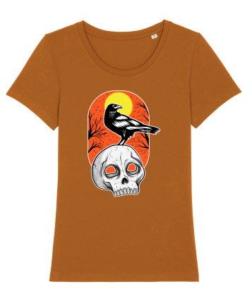Halloween Pumpkin And Black Crow Roasted Orange