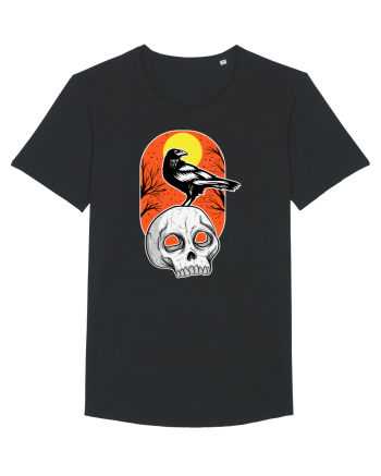 Halloween Pumpkin And Black Crow Black