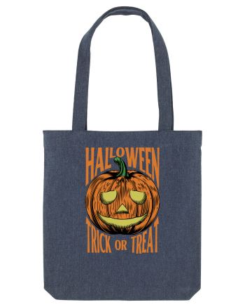 Halloween Pumpkin Engraving Style Midnight Blue