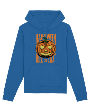 Halloween Pumpkin Engraving Style Royal Blue