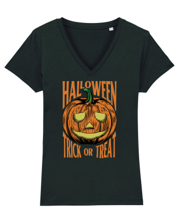 Halloween Pumpkin Engraving Style Black