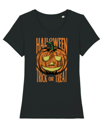 Halloween Pumpkin Engraving Style Black