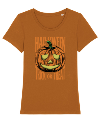 Halloween Pumpkin Engraving Style Roasted Orange