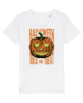 Halloween Pumpkin Engraving Style White