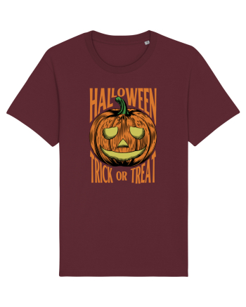 Halloween Pumpkin Engraving Style Burgundy