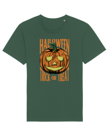 Halloween Pumpkin Engraving Style Bottle Green
