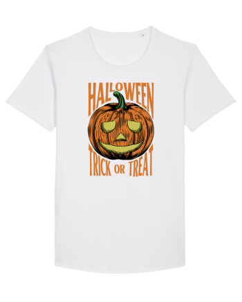 Halloween Pumpkin Engraving Style White