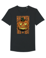 Halloween Pumpkin Engraving Style Tricou mânecă scurtă guler larg Bărbat Skater