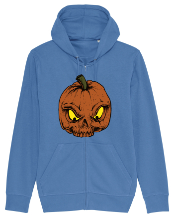 Halloween Pumpkin Skull Bright Blue