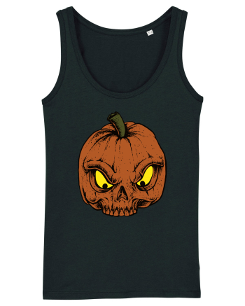 Halloween Pumpkin Skull Black