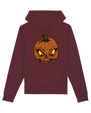 Halloween Pumpkin Skull Burgundy