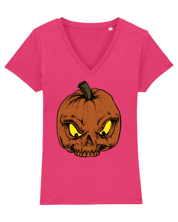 Halloween Pumpkin Skull Raspberry