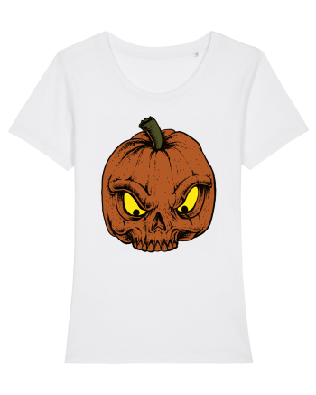 Halloween Pumpkin Skull White