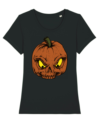 Halloween Pumpkin Skull Black