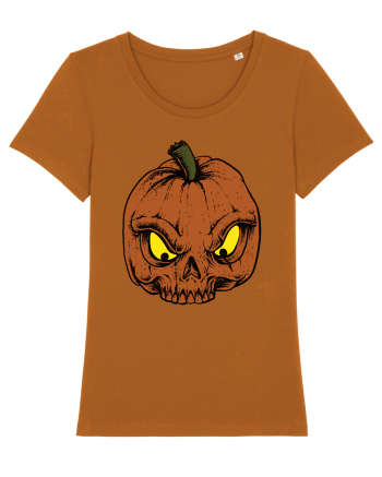 Halloween Pumpkin Skull Roasted Orange