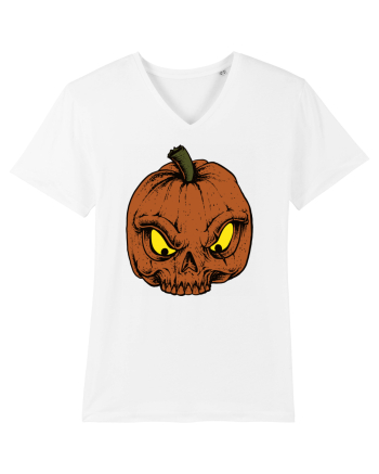 Halloween Pumpkin Skull White