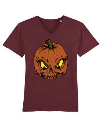Halloween Pumpkin Skull Burgundy