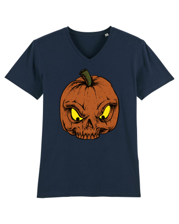 Halloween Pumpkin Skull French Navy