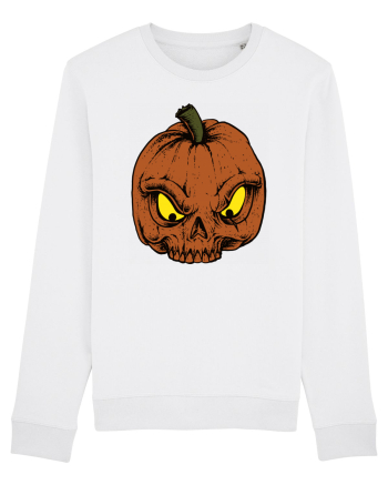 Halloween Pumpkin Skull White