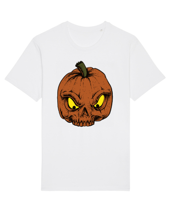 Halloween Pumpkin Skull White
