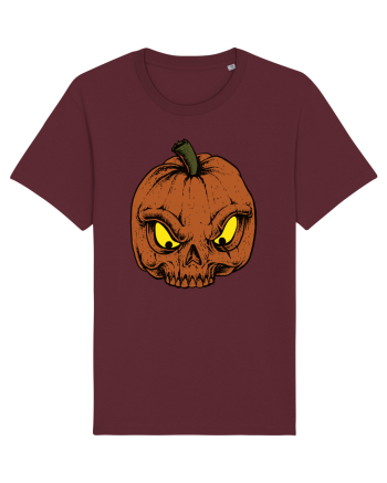 Halloween Pumpkin Skull Burgundy