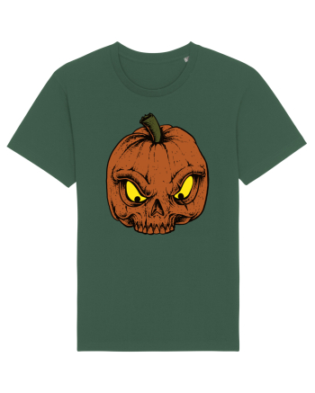 Halloween Pumpkin Skull Bottle Green