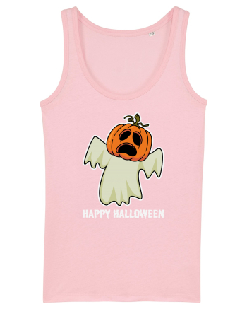 Halloween Pumpkin With Boo Head Cotton Pink