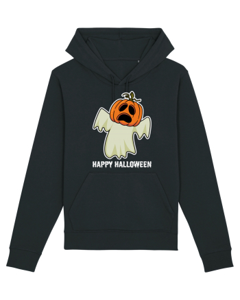 Halloween Pumpkin With Boo Head Black