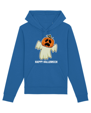 Halloween Pumpkin With Boo Head Royal Blue