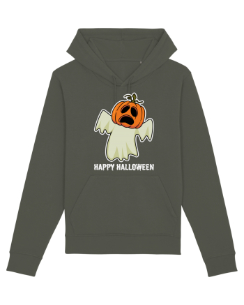 Halloween Pumpkin With Boo Head Khaki