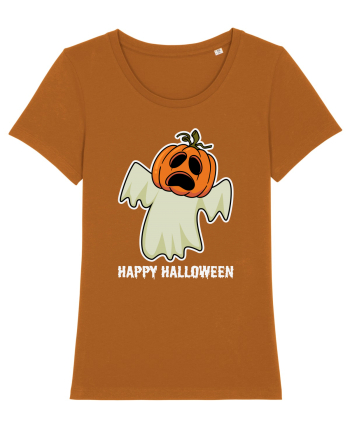 Halloween Pumpkin With Boo Head Roasted Orange