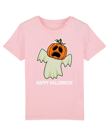Halloween Pumpkin With Boo Head Cotton Pink