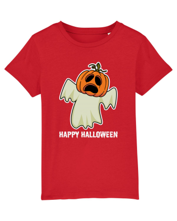 Halloween Pumpkin With Boo Head Red