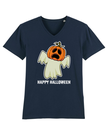 Halloween Pumpkin With Boo Head French Navy