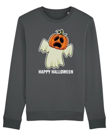 Halloween Pumpkin With Boo Head Anthracite
