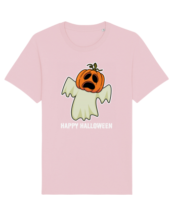 Halloween Pumpkin With Boo Head Cotton Pink
