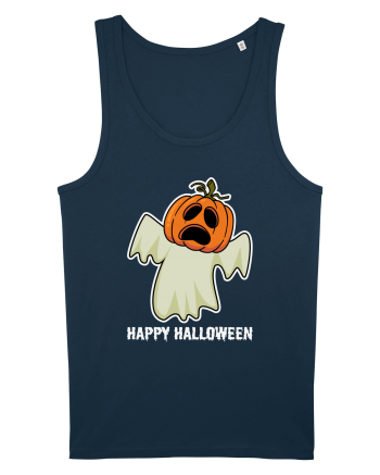 Halloween Pumpkin With Boo Head Navy