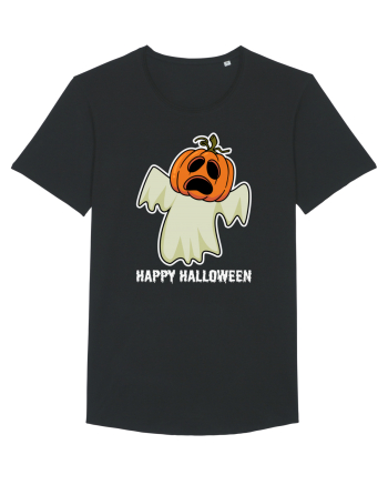 Halloween Pumpkin With Boo Head Black