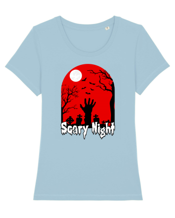 Halloween Scary Blood Night Sky Blue