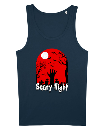 Halloween Scary Blood Night Navy