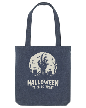 Halloween Trick or Treat Graveyard Hand Midnight Blue