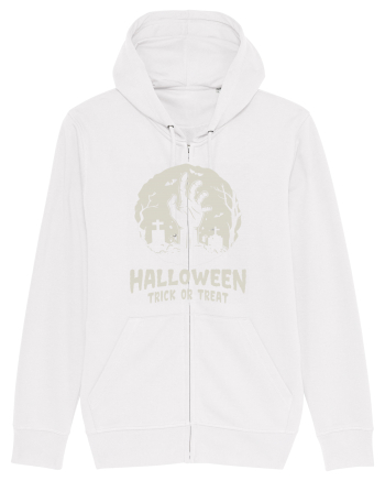 Halloween Trick or Treat Graveyard Hand White