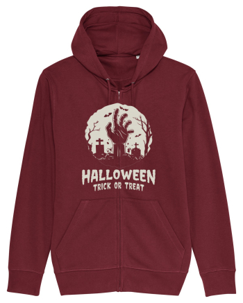 Halloween Trick or Treat Graveyard Hand Burgundy