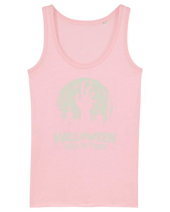Halloween Trick or Treat Graveyard Hand Cotton Pink
