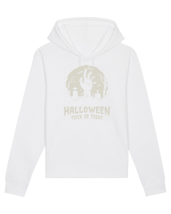 Halloween Trick or Treat Graveyard Hand White