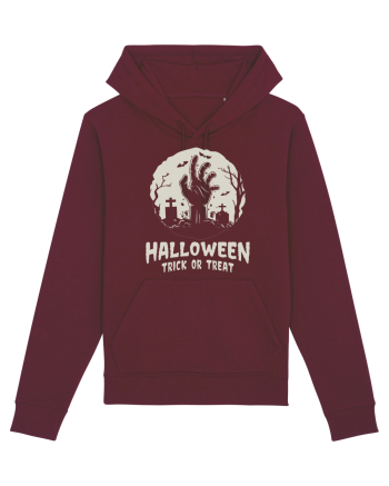 Halloween Trick or Treat Graveyard Hand Burgundy
