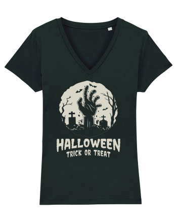 Halloween Trick or Treat Graveyard Hand Black