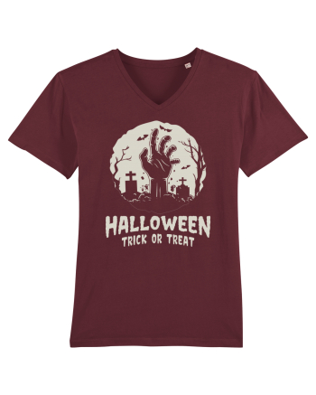 Halloween Trick or Treat Graveyard Hand Burgundy